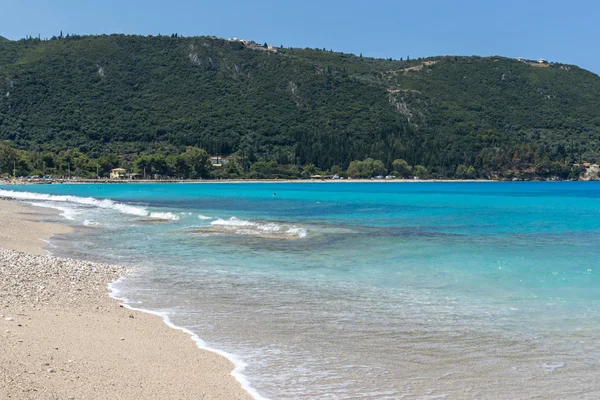 Seascape Agios Ioanis Beach Blue Waters Lefkada Ionian Islands Greece — Stock Photo, Image