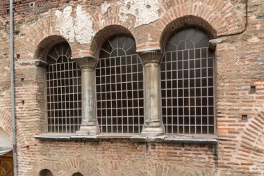 Yunanistan 'ın orta kesimindeki Selanik kentinde bulunan Acheiropoietos antik Bizans Kilisesi