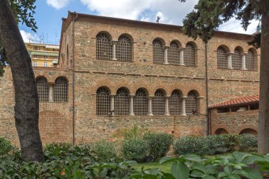 Yunanistan 'ın orta kesimindeki Selanik kentinde bulunan Acheiropoietos antik Bizans Kilisesi