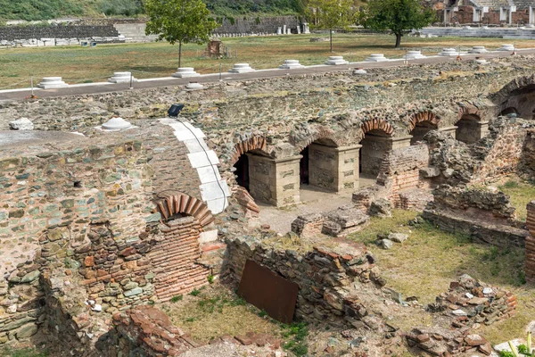 Ruins Roman Forum Center City Thessaloniki Central Macedonia Greece — Stock Photo, Image