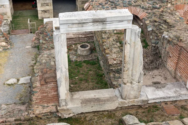 Ruïnes Van Roman Forum Het Centrum Van Stad Thessaloniki Centraal — Stockfoto