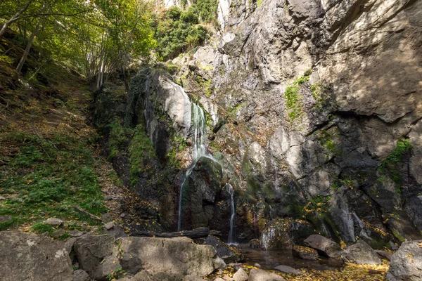 Outono Vista Samodivsko Praskalo Cachoeira Rhodope Mountains Bulgária — Fotografia de Stock