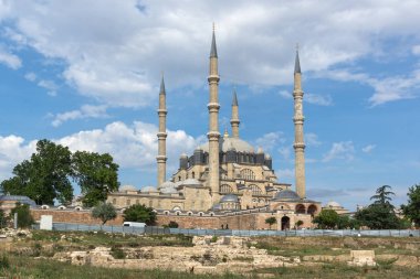 Outside view of Selimiye Mosque Built between 1569 and 1575  in city of Edirne,  East Thrace, Turkey