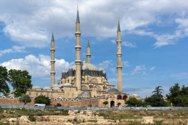Outside view of Selimiye Mosque Built between 1569 and 1575  in city of Edirne,  East Thrace, Turkey