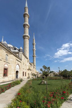 Outside view of Selimiye Mosque Built between 1569 and 1575  in city of Edirne,  East Thrace, Turkey