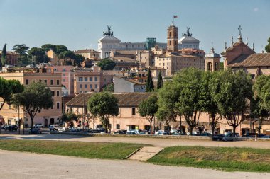 Rome, İtalya - 22 Haziran 2017: Panoramik şehir Roma, İtalya