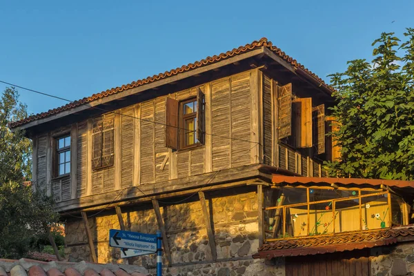 Sozopol Bulgaria Agosto 2018 Increíble Vista Atardecer Casas Casco Antiguo —  Fotos de Stock