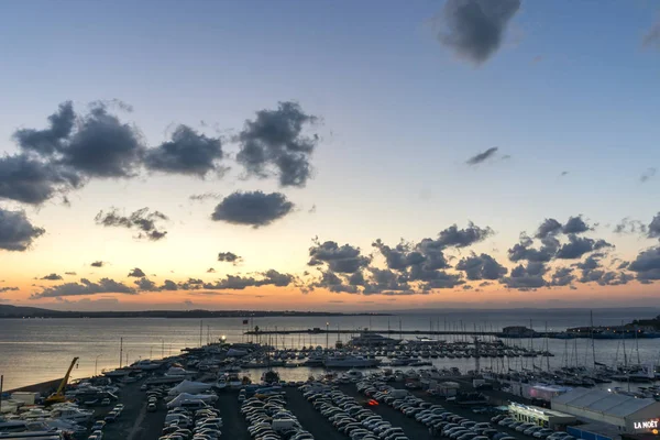 Sozopol Bulgarien Augusti 2018 Fantastisk Natt Panorama Sozopol Port Regionen — Stockfoto