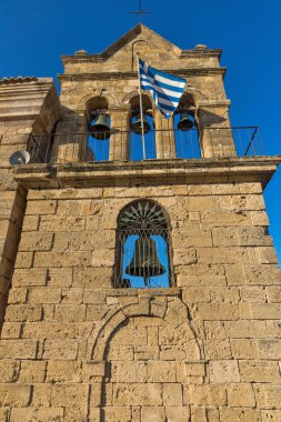 Zakynthos, Yunanistan - 27 Mayıs 2015: Agios Nikolaos (Saint Nicholas) Zakynthos şehir, iyon Island, Yunanistan