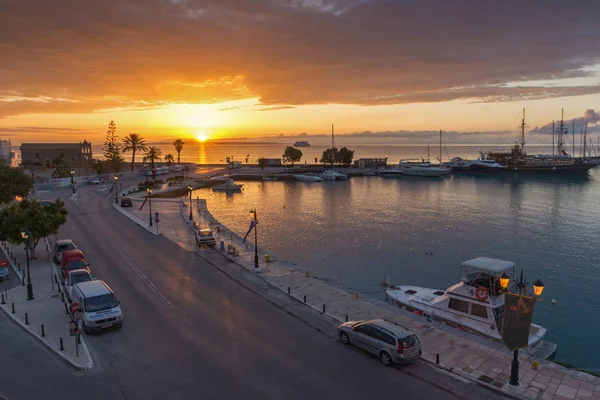 Zakynthos Griekenland Mei 2015 Amazing Zonsopgang Uitzicht Vanaf Ribben Straat — Stockfoto