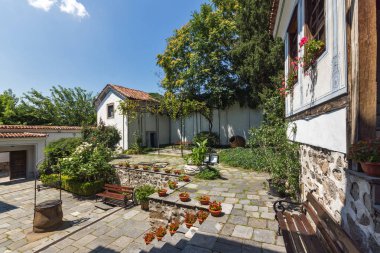 Plovdiv, Bulgaristan - 5 Temmuz 2018: Müzesi Hindliyan House yedekte mimari ve tarihi eski şehir şehir Plovdiv, Bulgaristan