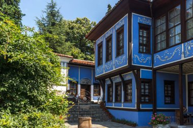 Plovdiv, Bulgaristan - 5 Temmuz 2018: Müzesi Hindliyan House yedekte mimari ve tarihi eski şehir şehir Plovdiv, Bulgaristan