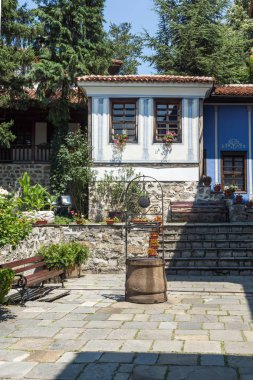 Plovdiv, Bulgaristan - 5 Temmuz 2018: Müzesi Hindliyan House yedekte mimari ve tarihi eski şehir şehir Plovdiv, Bulgaristan