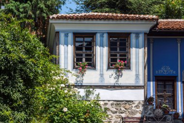 Plovdiv, Bulgaristan - 5 Temmuz 2018: Müzesi Hindliyan House yedekte mimari ve tarihi eski şehir şehir Plovdiv, Bulgaristan