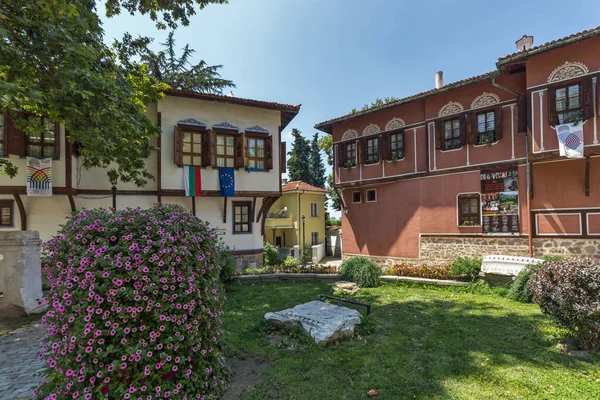 Plovdiv Bulharsko Července 2018 Panorama Devatenáctého Století Domy Záloze Architektonické — Stock fotografie