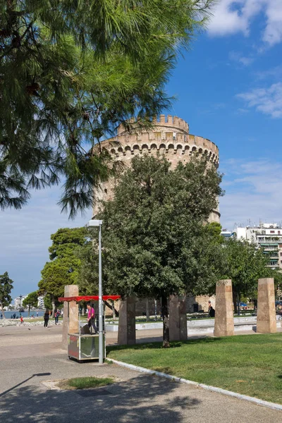 Thessaloniki Greece September 2017 View White Tower City Thessaloniki Central — Stockfoto
