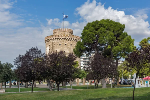 Thessaloniki Griechenland September 2017 Blick Auf Den Weißen Turm Der — Stockfoto
