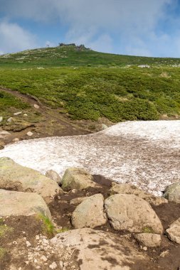 Vitosha Mountain yakınındaki Cherni Vrah tepe, Sofya şehir bölge, Bulgaristan'ın yeşil tepeleri ile manzara