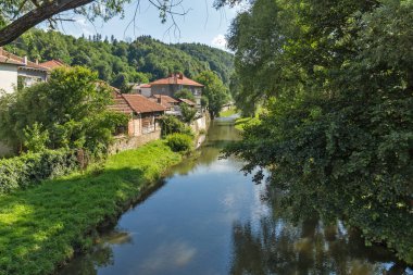 Tryavna, Bulgaristan - 6 Temmuz 2018: Tarihi şehir, Tryavna, Gabrovo Bölgesi, Bulgaristan eski evde
