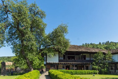 Tryavna, Bulgaristan - 6 Temmuz 2018: Tarihi şehir, Tryavna, Gabrovo Bölgesi, Bulgaristan eski evde