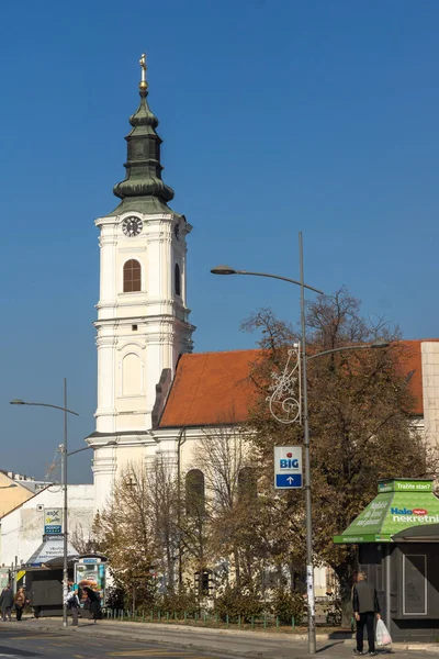 Novi Sad Vojvodina Serbia Noviembre 2018 Iglesia Ortodoxa Ascensión Santa —  Fotos de Stock