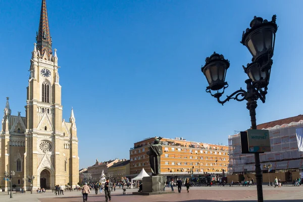 Novi Sad Voyvodina Sırbistan Kasım 2018 Katolik Katedrali Adı Mary — Stok fotoğraf