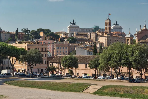 Roma Itália Junho 2017 Véspera Panorâmica Das Ruínas Circo Máximo — Fotografia de Stock