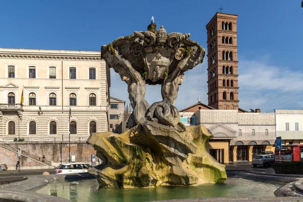 Roma Itália Junho 2017 Vista Incrível Para Fonte Dos Tritões — Fotografia de Stock