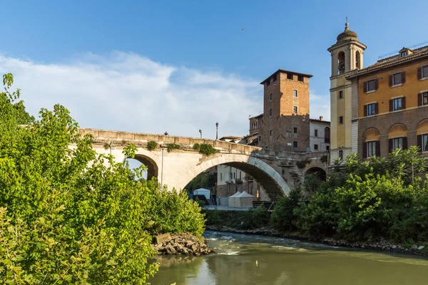 Roma Itália Junho 2017 Cityscape Com Castello Caetani Rio Tibre — Fotografia de Stock