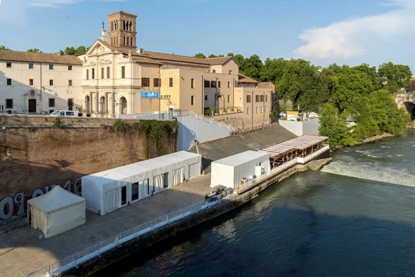 Roma Talya Haziran 2017 Ponte Palatino Tiber Nehri Pons Aemilius — Stok fotoğraf