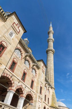 Edirne, Türkiye - 26 Mayıs 2018: Selimiye Camii - Edirne şehri, Doğu Trakya, Türkiye'de Türkiye'deki ikinci en büyük Camii
