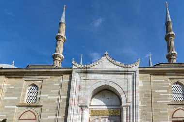 Edirne, Türkiye - 26 Mayıs 2018: Selimiye Camii - Edirne şehri, Doğu Trakya, Türkiye'de Türkiye'deki ikinci en büyük Camii