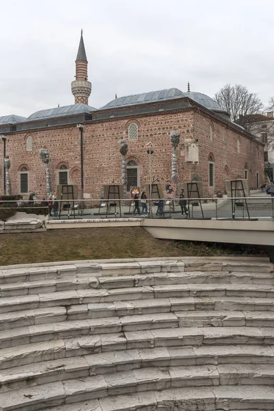 Plovdiv Bulgaria Febrero 2019 Vista Panorámica Calle Peatonal Central Plovdiv — Foto de Stock