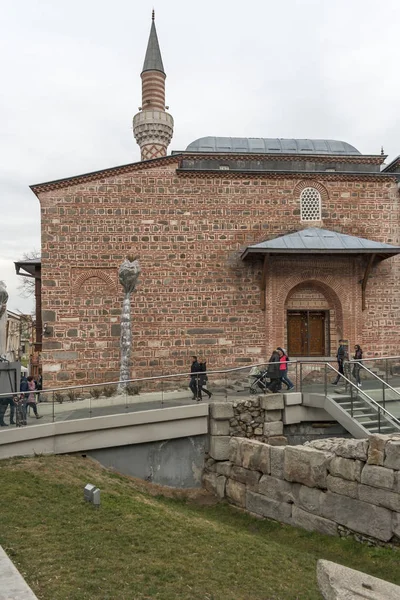 Plovdiv Bulgária Fevereiro 2019 Vista Panorâmica Rua Pedonal Central Cidade — Fotografia de Stock