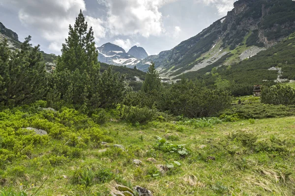 Landscape Dark Clouds Malyovitsa Peak Malyoviska River Rila Mountain Bulgaria — Stock Photo, Image