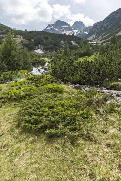 Mörka Moln Över Malyoviska River Valley Rilabergen Bulgarien — Stockfoto