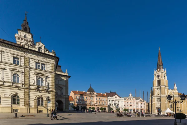 Novi Sad Voyvodina Sırbistan Kasım 2018 Binalar Merkezi Olan Şehir — Stok fotoğraf