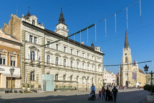 Novi Sad Vojvodina Serbien November 2018 Byggnader Centrum Den Staden — Stockfoto