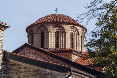Bachkovo Manastırı, Bulgaristan - 4 Şubat 2019: Bachkovo Manastırı Dormition Tanrı, Bulgaristan anası, ortaçağ binaları