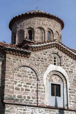 Bachkovo Manastırı, Bulgaristan - 4 Şubat 2019: Bachkovo Manastırı Dormition Tanrı, Bulgaristan anası, ortaçağ binaları
