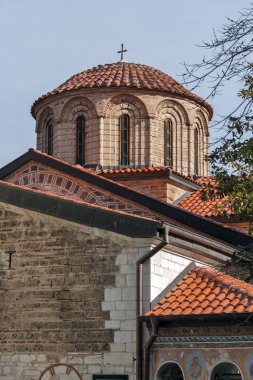 Bachkovo Manastırı, Bulgaristan - 4 Şubat 2019: Bachkovo Manastırı Dormition Tanrı, Bulgaristan anası, ortaçağ binaları