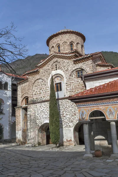 Bachkovo Kloster Bulgarien Februari 2019 Medeltida Byggnader Bachkovo Kloster Dormition — Stockfoto