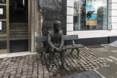 Dimitrovgrad, Bulgaristan - 1 Şubat 2019: Müzesi ünlü Bulgar şair Penyo Penev içinde Dimitrovgrad şehir, bölge: Haskovo, Bulgaria