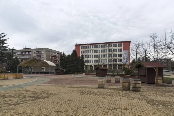 Dimitrovgrad Bulgaria February 2019 Typical Street Building Town Dimitrovgrad Haskovo — Stock Photo, Image