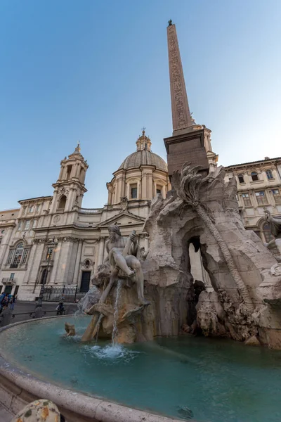 Rom Italien Juni 2017 Sunset View Piazza Navona Staden Rom — Stockfoto