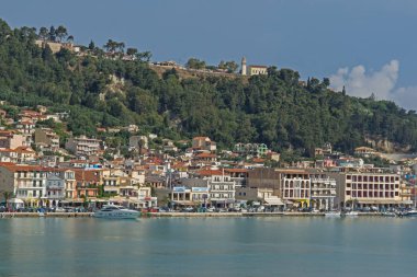 Zakynthos, Yunanistan - 28 Mayıs 2015: Muhteşem panoramik Zakynthos şehir, iyon Island, Yunanistan