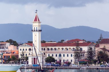Zakynthos, Yunanistan - 28 Mayıs 2015: Muhteşem panoramik Zakynthos şehir, iyon Island, Yunanistan