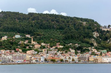 Zakynthos, Yunanistan - 28 Mayıs 2015: Muhteşem panoramik Zakynthos şehir, iyon Island, Yunanistan