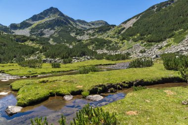 Yaz, yatay, Valyavitsa nehir ve Valyavishki Kınalı tepe, Pirin Dağı, Bulgaristan