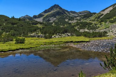Yaz, yatay, Valyavitsa nehir ve Valyavishki Kınalı tepe, Pirin Dağı, Bulgaristan